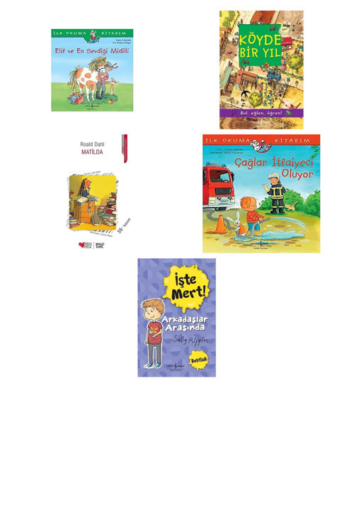Elif Ve En Sevdiği Midilli: İlk Okuma Kitabım + 4 Kitap (Set)