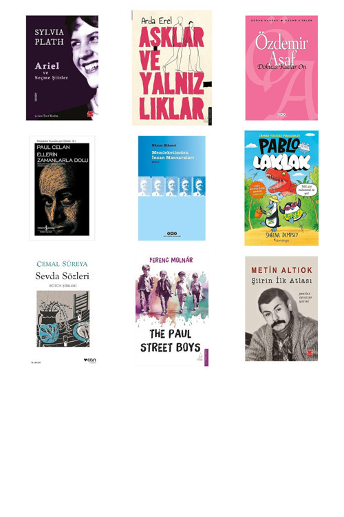 Ariel Ve Seçme Şiirler + 8 Kitap Daha (Set)
