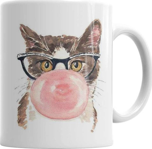 Kedi Sakız Kupa Bardak Porselen