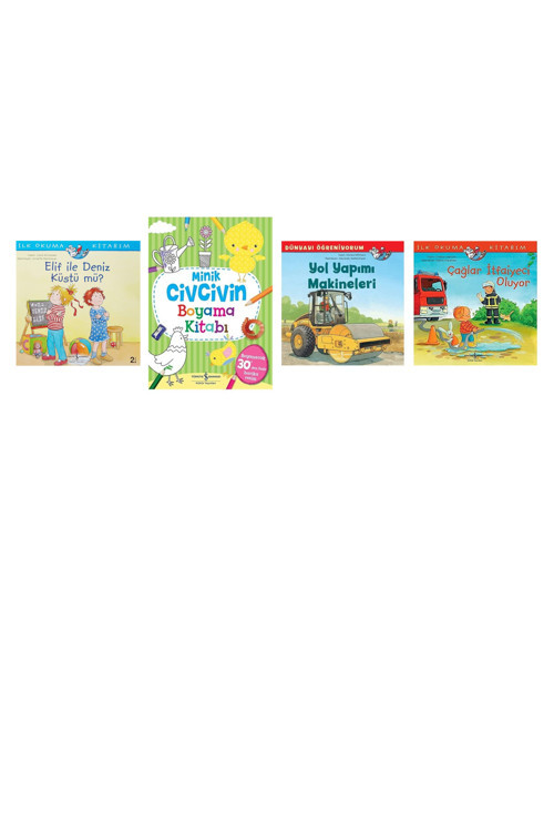 Elif İle Deniz Küstü Mü-İlk Okuma Kitabım + 3 Kitap (Set)