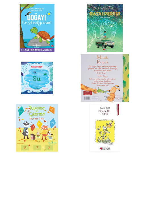 Doğayı Keşfediyorum - Süper Hayvanlar Boyama Serisi + 5 Kitap (Set)