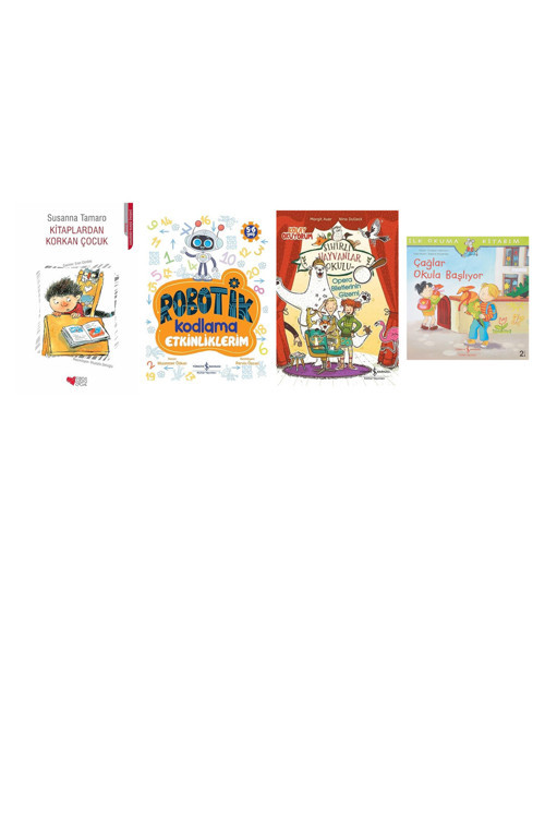 Kitaplardan Korkan Çocuk + 3 Kitap (Set)