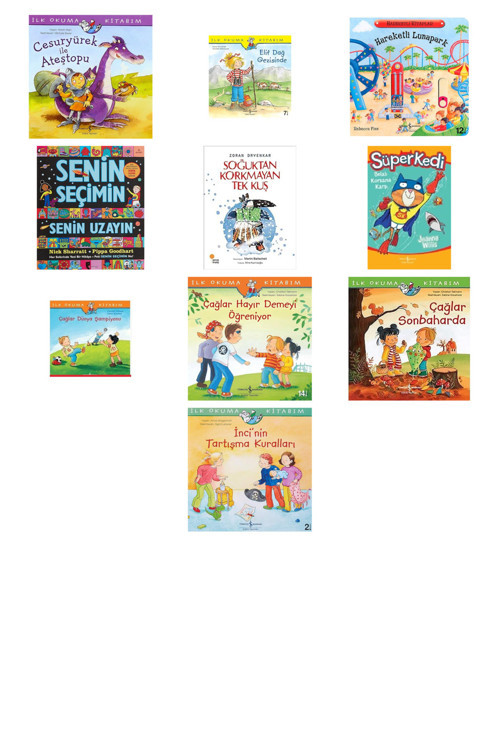 Cesuryürek İle Ateştopu: İlk Okuma Kitabım + 9 Kitap (Set)