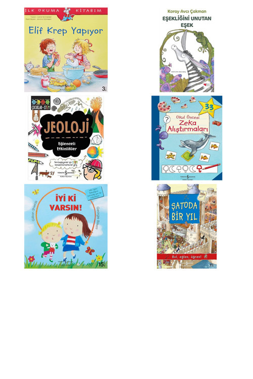 Elif Krep Yapiyor İlk Okuma Kitabım + 5 Kitap (Set)