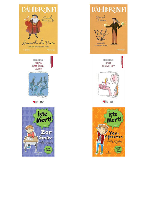 Dahiler Sınıfı - Leonardo Da Vinci: Zamanın Ötesinde Bir Beyin + 5 Kitap (Set)