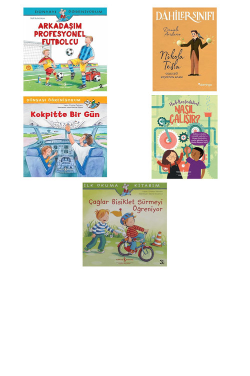 Arkadaşım Profesyonel Futbolcu: Dünyayı Öğreniyorum + 4 Kitap (Set)