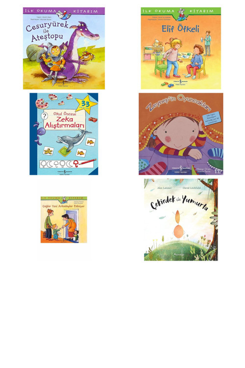 Cesuryürek İle Ateştopu: İlk Okuma Kitabım + 5 Kitap (Set)