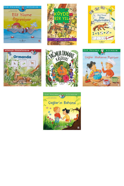 Elif Yüzme Öğreniyor: İlk Okuma Kitabım + 6 Kitap (Set)