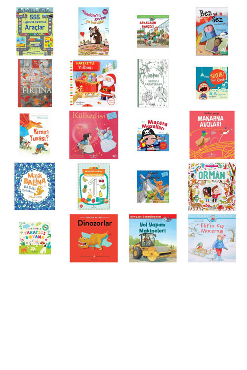 555 Eğlenceli Çıkartma - Araçlar + 19 Kitap (Set)