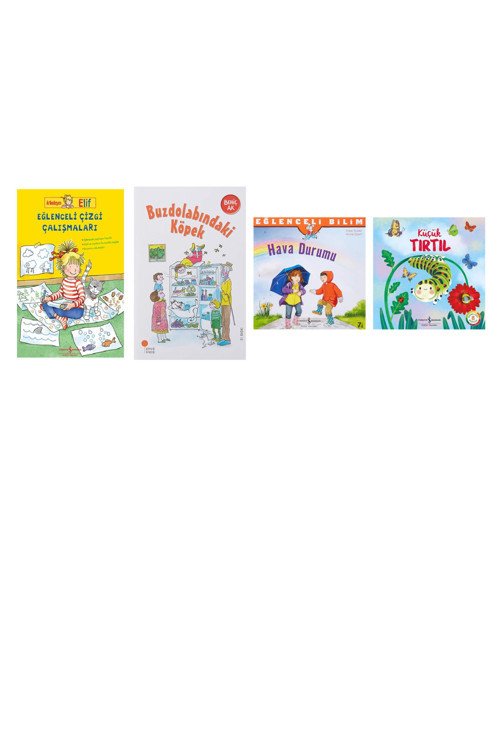 Arkadaşım Elif - Eğlenceli Çizgi Çalışmaları + 3 Kitap (Set)