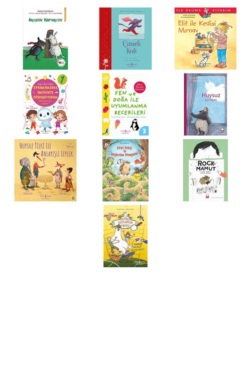 Akkuzu Karakuzu Lunaparkta + 9 Kitap (Set)
