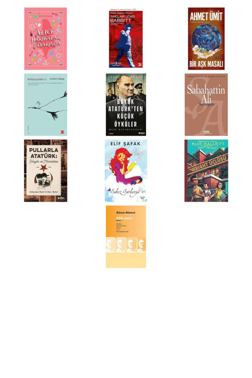 Alice Harikalar Diyarında + 9 Kitap Daha (Set)