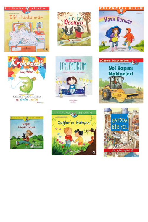 Elif Hastanede: İlk Okuma Kitabım + 8 Kitap (Set)