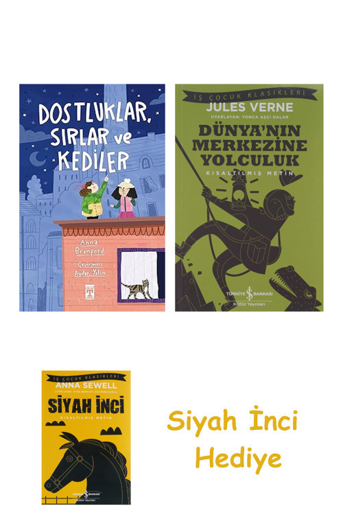 Dostluklar Sırlar Ve Kediler + Dünyanın Merkezine Yolculuk + Siyah İnci Hediye