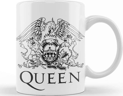 Queen Logo Kupa Bardak Porselen
