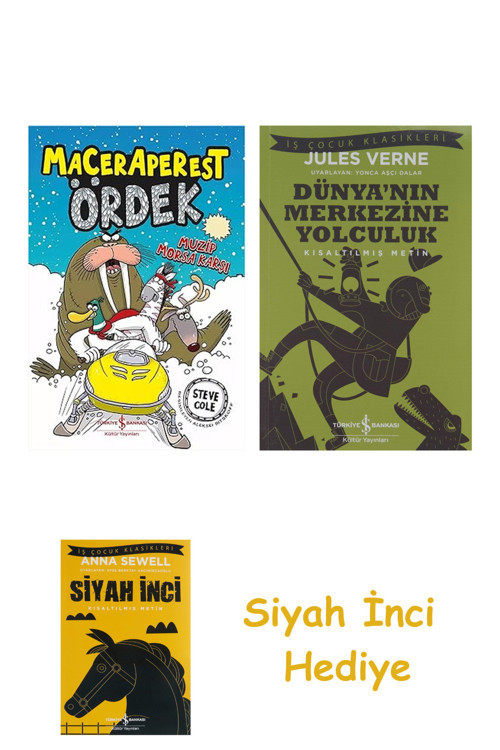 Maceraperest Ördek Muzip Morsa Karşı + Dünyanın Merkezine Yolculuk + Siyah İnci Hediye