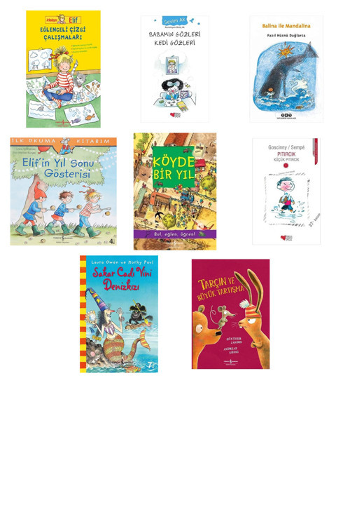 Arkadaşım Elif - Eğlenceli Çizgi Çalışmaları + 7 Kitap (Set)