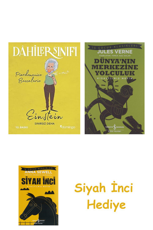Dahiler Sınıfı - Einstein: Sınırsız Deha + Dünyanın Merkezine Yolculuk + Siyah İnci Hediye