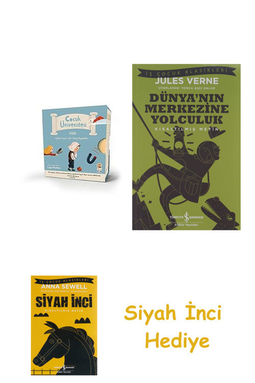 Çocuk Üniversitesi Fizik Set - 3 Kitap Takım + Dünyanın Merkezine Yolculuk + Siyah İnci Hediye