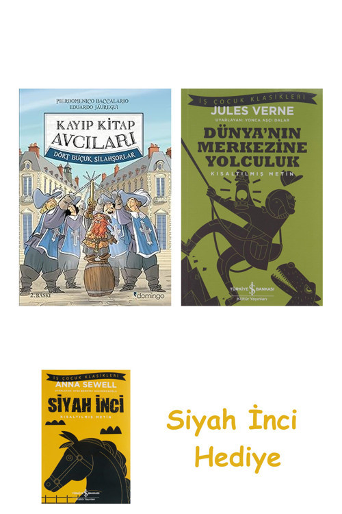 Kayıp Kitap Avcıları 2 - Dört Buçuk Silahşörler + Dünyanın Merkezine Yolculuk + Siyah İnci Hediye