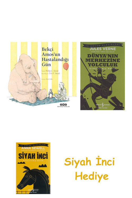 Bekçi Amos’Un Hastalandığı Gün (Karton Kapak) + Dünyanın Merkezine Yolculuk + Siyah İnci Hediye