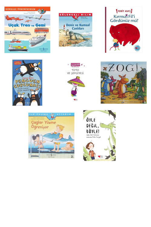 Dünyayı Öğreniyorum - Uçak Tren Ve Gemi + 7 Kitap (Set)