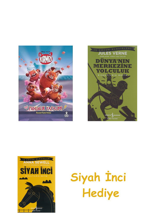 Disney Pixar Kırmızı - Pandalık Yapalım! + Dünyanın Merkezine Yolculuk + Siyah İnci Hediye