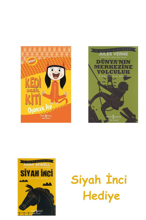 Kedi Değil Kiti - Oyuncak Ayı + Dünyanın Merkezine Yolculuk + Siyah İnci Hediye