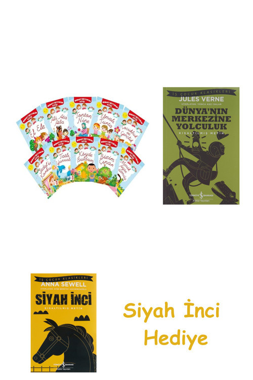 Okumayı Seviyorum Serisi 10 Kitap + Dünyanın Merkezine Yolculuk + Siyah İnci Hediye
