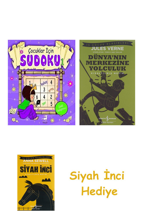 Olimpus Çocuk -Çocuklar İçin Sudoku 1 + Dünyanın Merkezine Yolculuk + Siyah İnci Hediye