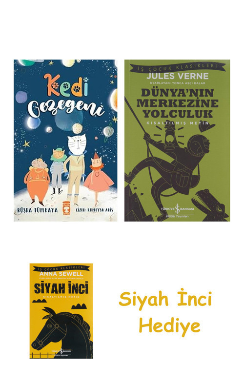 Kedi Gezegeni + Dünyanın Merkezine Yolculuk + Siyah İnci Hediye