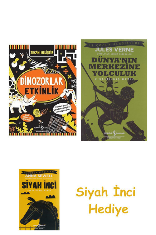 Zekanı Geliştir – Dinozorlar Etkinlik + Dünyanın Merkezine Yolculuk + Siyah İnci Hediye