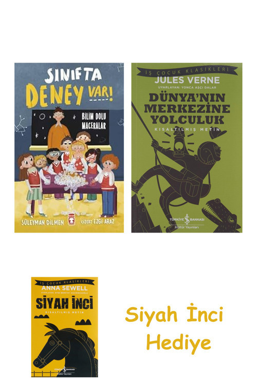 Sınıfta Deney Var! - Bilim Dolu Maceralar + Dünyanın Merkezine Yolculuk + Siyah İnci Hediye