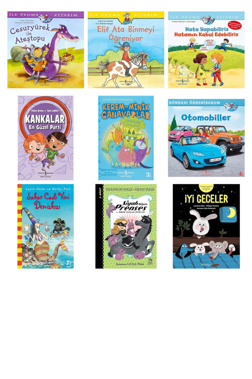 Cesuryürek İle Ateştopu: İlk Okuma Kitabım + 8 Kitap (Set)