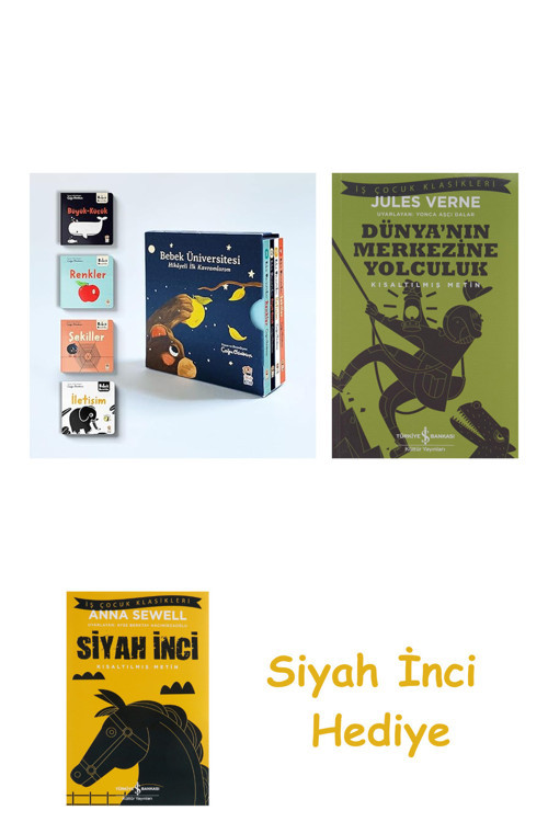 Bebek Üniversitesi - 4 Kitap Takım + Dünyanın Merkezine Yolculuk + Siyah İnci Hediye