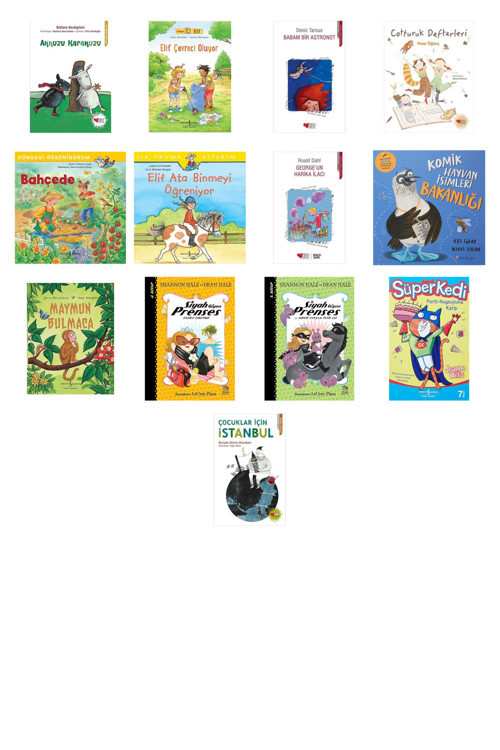 Akkuzu Karakuzu Lunaparkta + 12 Kitap (Set)