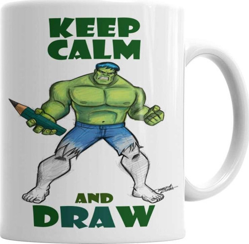 Draw Hulk Kupa Bardak Porselen