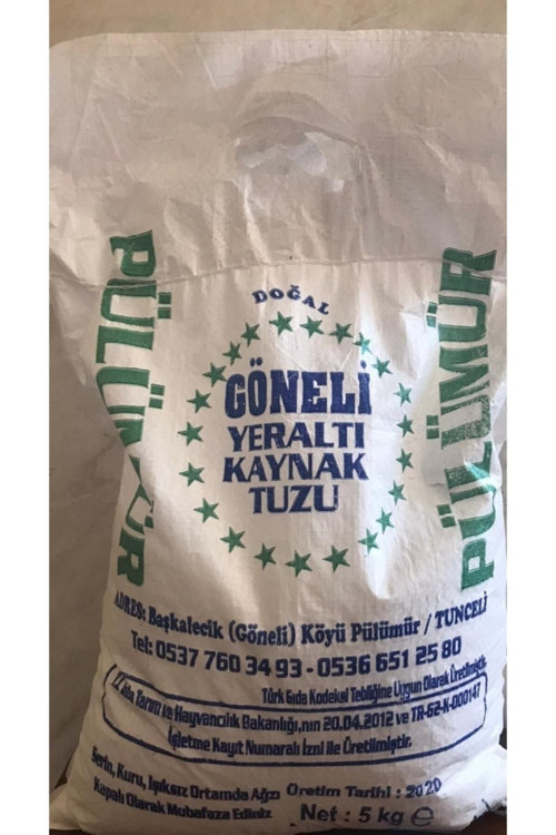 Tuz Göneli Yeraltı Kaynak Tuzu 5kg Pülümür Tunceli