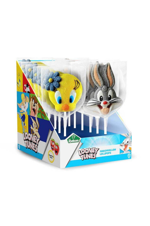 Lisanslı Looney Tunes Marshmallow Lolipop 45 Gr (12 Adet)