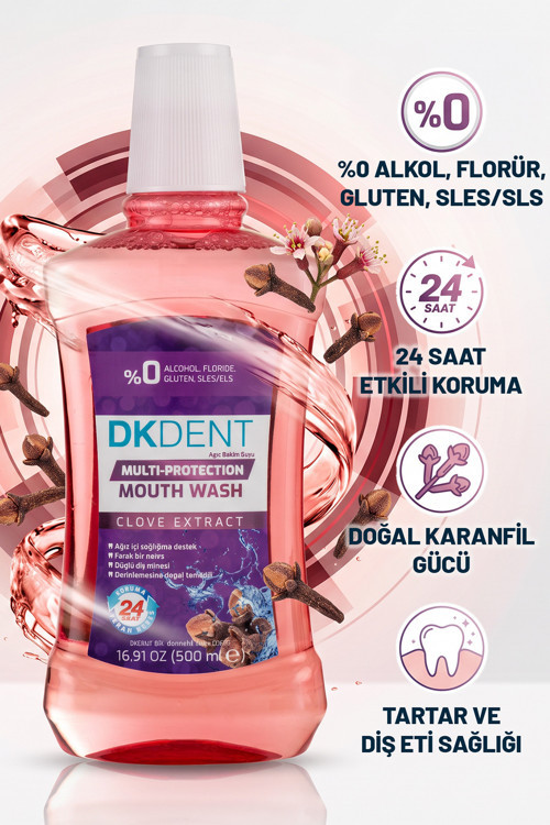 DKDENT Karanfil Özlü Ağız Bakım Suyu 500 ml