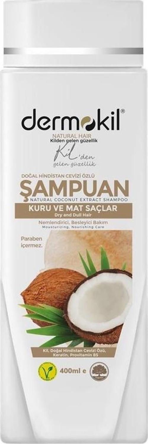 Şampuan Doğal Kil Hindistan Cevizi Özlü Kuru Mat Saçlar 400 Ml