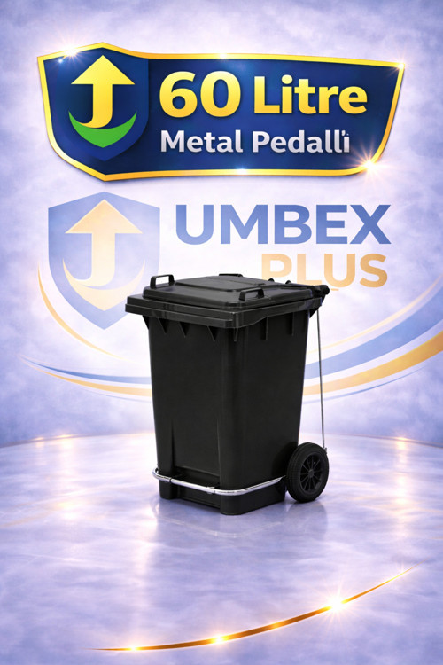 Umbex Plastik Pedallı Çöp Konteyneri 60 Litre Plastik Konteyner - A Isıya Karşı Dayanıklı Malzeme