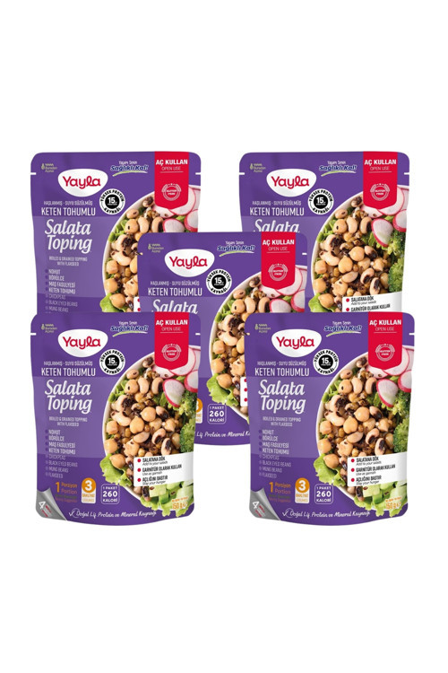 Haşlanmış Suyu Süzülmüş Keten Tohumlu Salata Toping 150 g x5