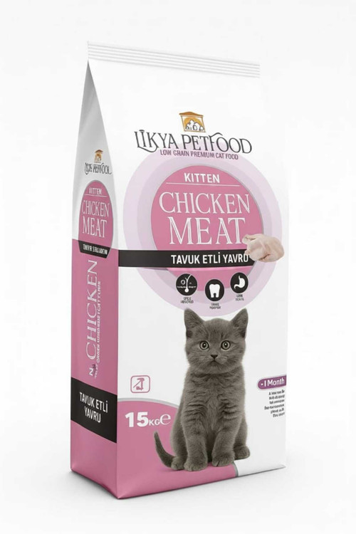TAVUKLU KİTTEN YAVRU KEDİ MAMASI 15KG