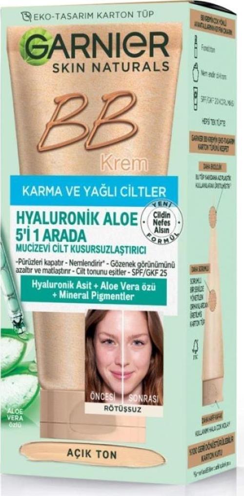 Garnıer Bb Krem Hyaluronik Aloe Açık Ton 50 Ml