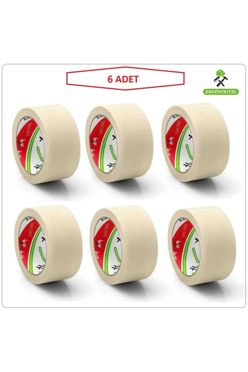 VEGE MASKELEME BANDI 48X30 m KREM (6 Adet) (ENDÜSTRİYEL KAĞIT BANT)