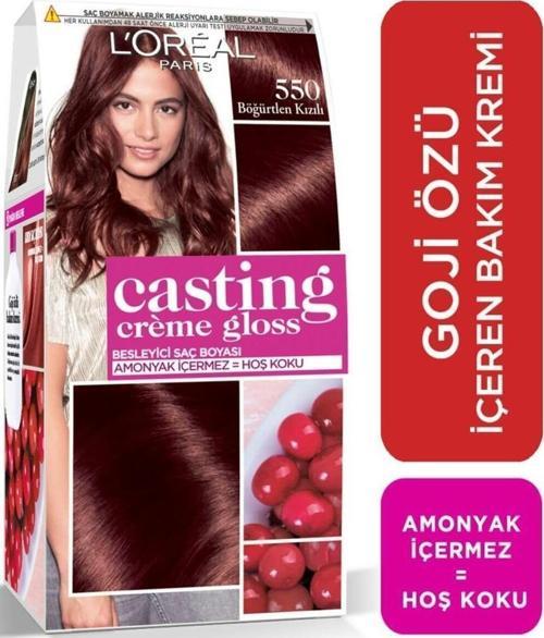 Casting Creme Gloss Amonyaksız Saç Boyası 550 Böğürtlen Kızılı