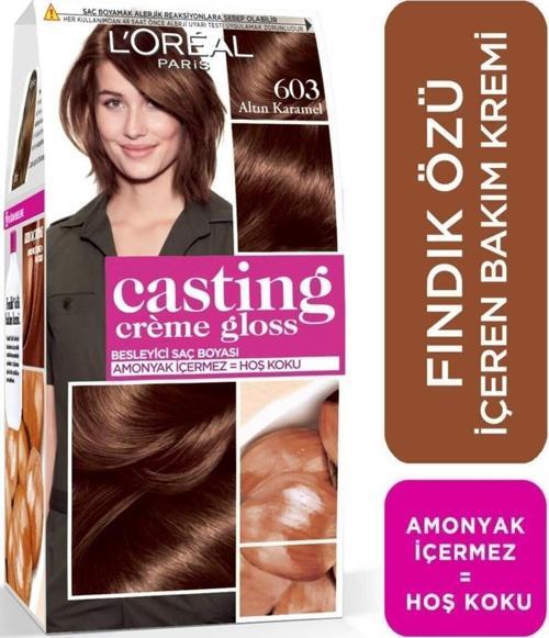 Casting Creme Gloss Amonyaksız Saç Boyası 603 Altın Karamel