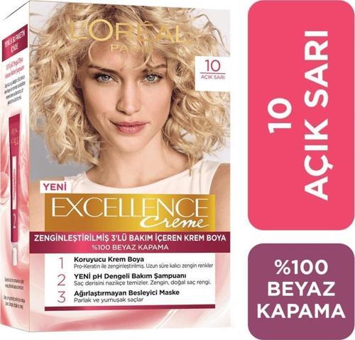 Excellence Creme Saç Boyası 10 Açık Sarı