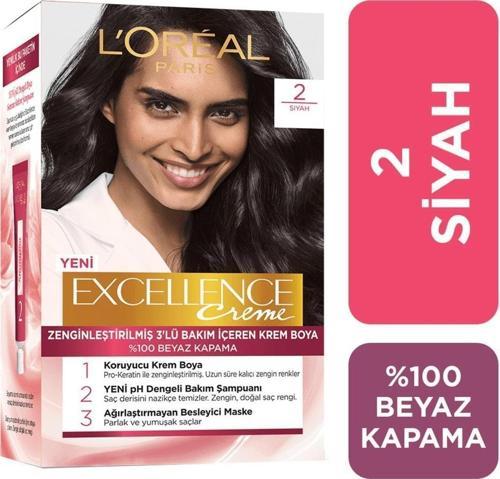 Excellence Creme Saç Boyası 2 Siyah